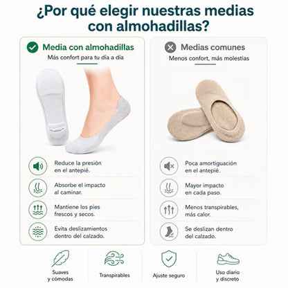 Calcetines acolchados para menor dolor